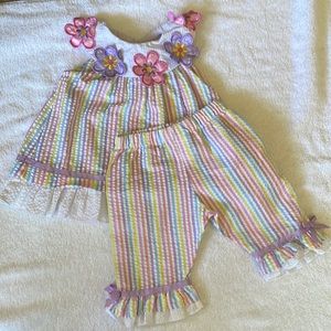 Gorgeous paste colored top and pants